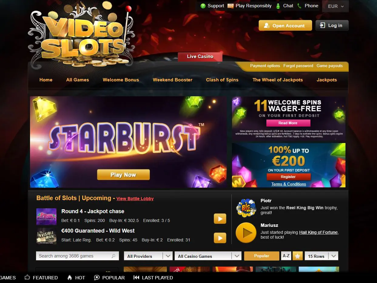 videoslots casino