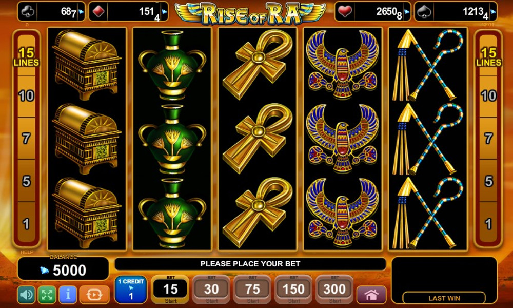 Rise of Ra Progressive Slot Game Review | EGT | 15 Paylines