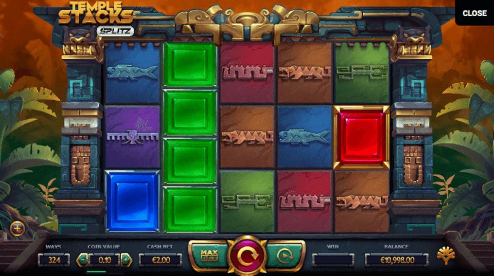 Temple stacks splitz slot machine