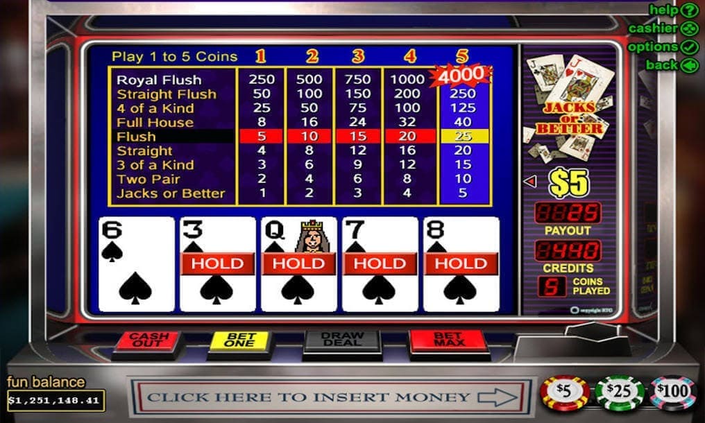 Jacks or Better Video Poker