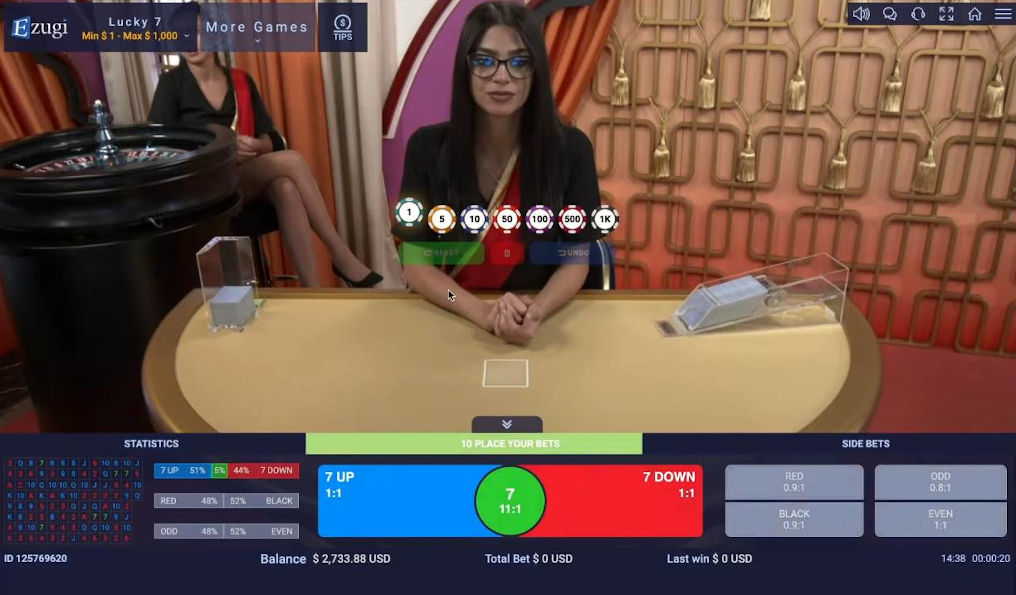 Play Lucky 7 Live Dealer